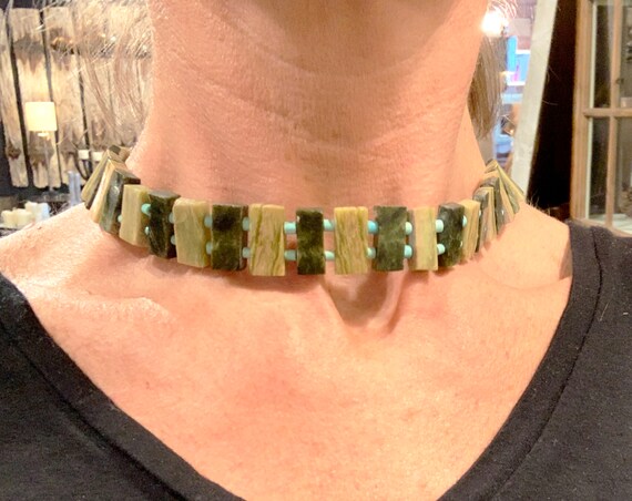 Vintage Navajo Southwestern Choker Necklace - image 3