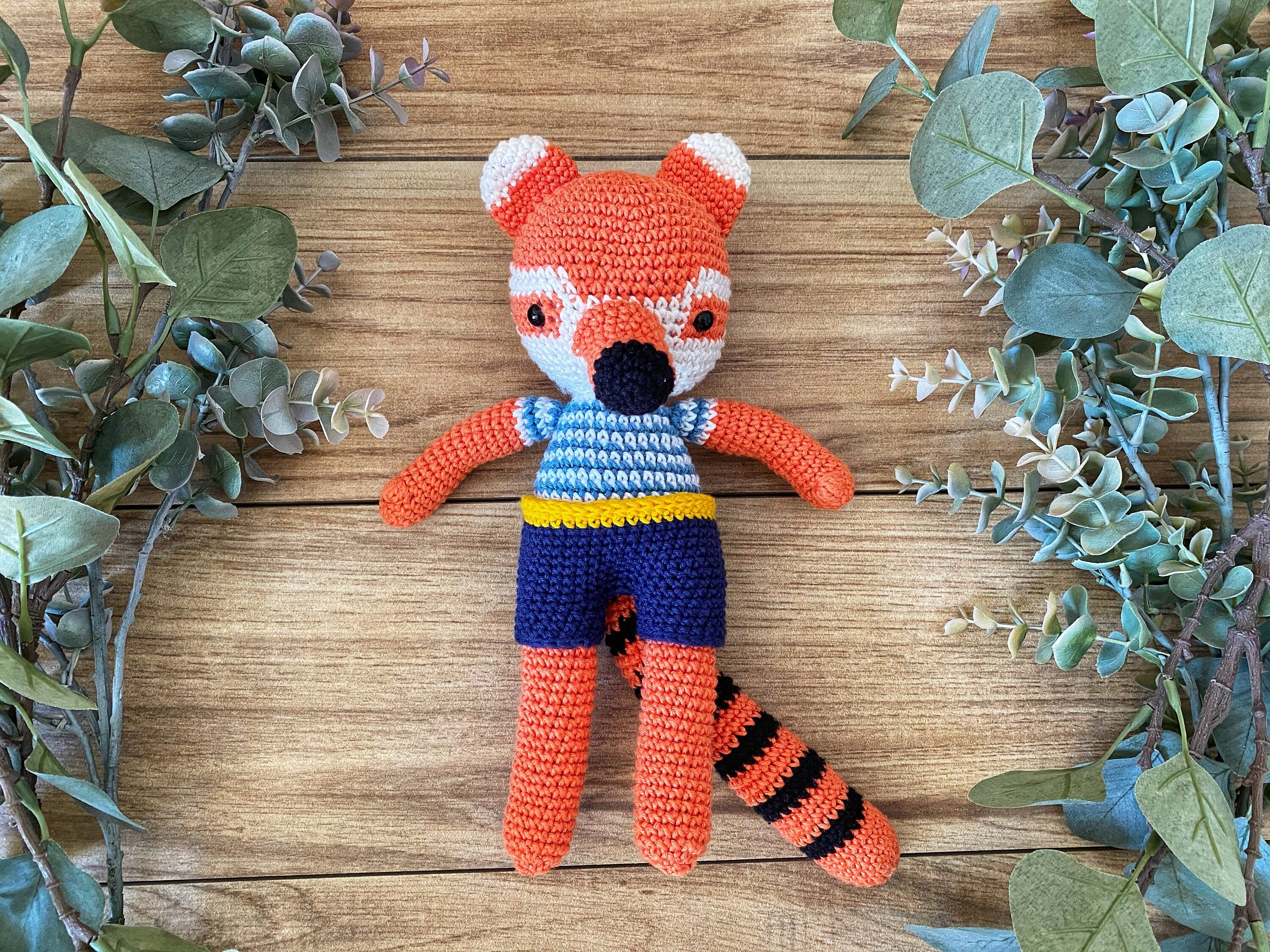 Coati stuffed animal Amigurumi toy crochet Pica Pau | Etsy