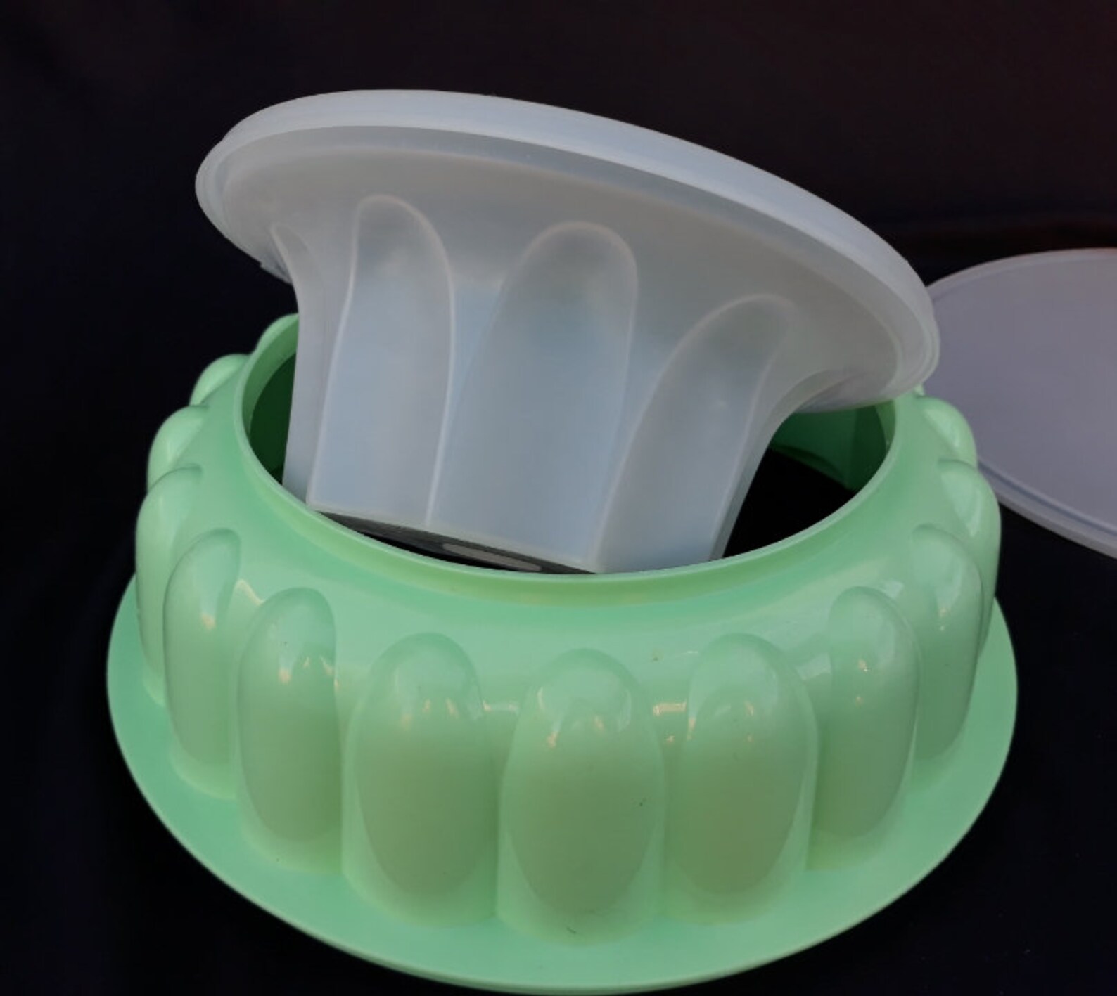 Vintage Tupperware 3 Piece Jello Mold Set 70s Jadeite Green Etsy