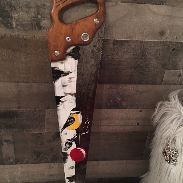 Hand painted hand saw