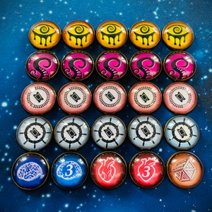 Eldritch Horror Compatible Premium Brass Backed Tokens