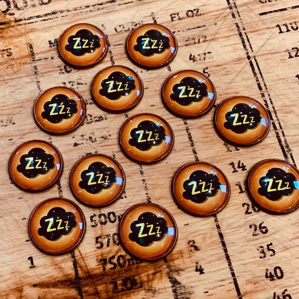 Arkham Horror The Card Game Compatible Premium Brass Backed Exhaust/Used Action Tokens (Set of 10)