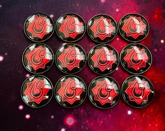 Fichas de Sangue Premium Grandes com Base Metálica Compatíveis com Arkham Horror: O Jogo de Cartas - Temporada 2