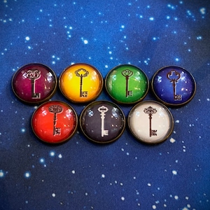 Arkham Horror The Card Game-compatibele premium sleuteltokens met messing achterkant (set van 7)