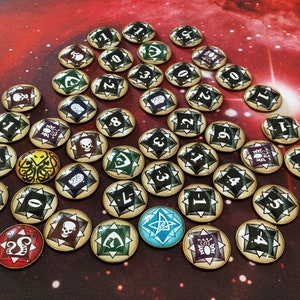 Arkham Horror The Card Game Compatible Premium Large Metal Backed Chaos Tokens