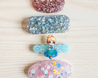 Cinderella Inspired -  Resin Barrette Set