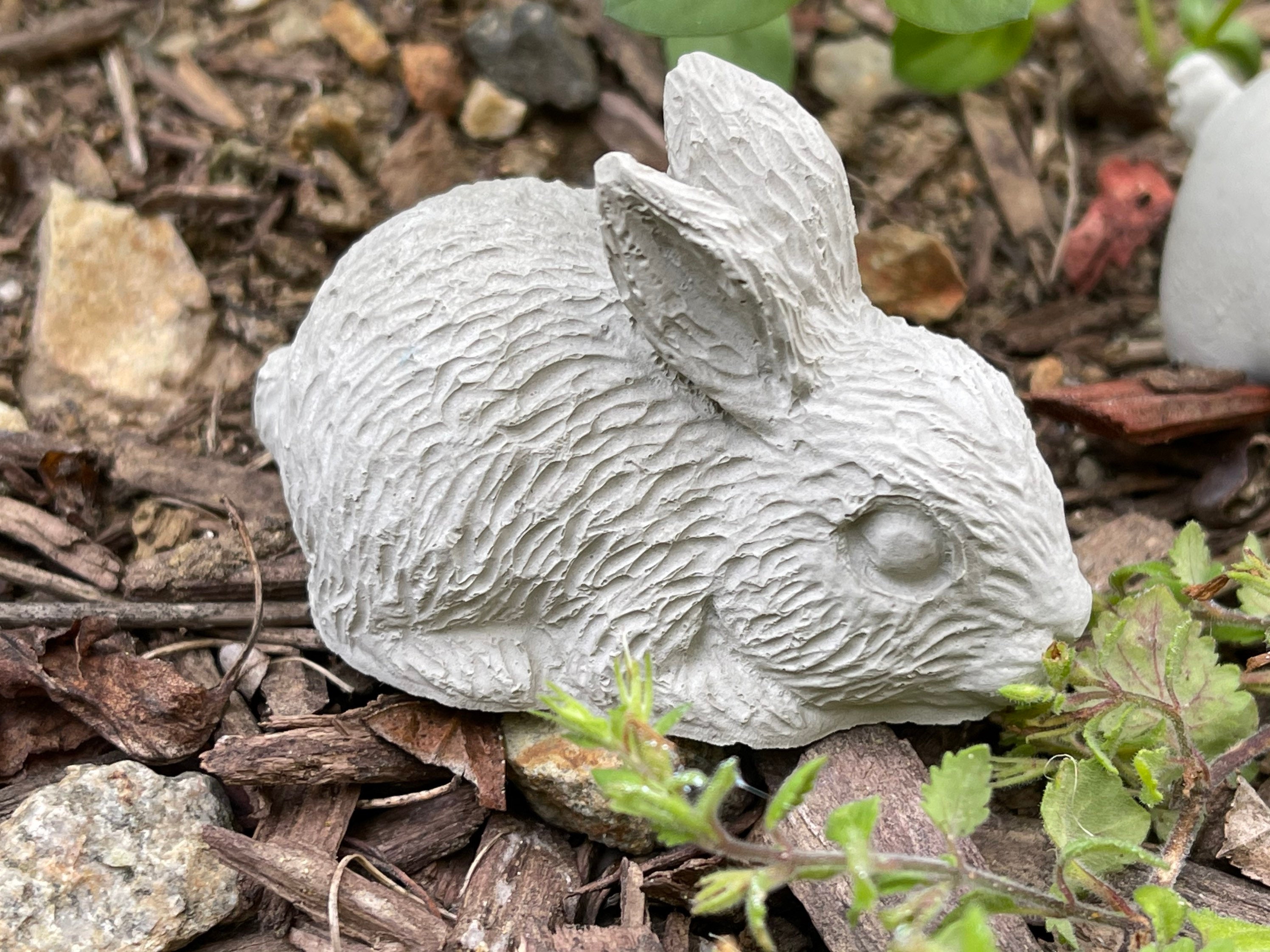 Concrete Rabbit Garden Buddies Art Set Etsy