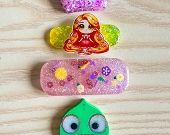 Rapunzel  Inspired -  Resin Barrette Set