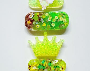 Faith, Trust, and Pixie Dust -  Resin Barrette Set