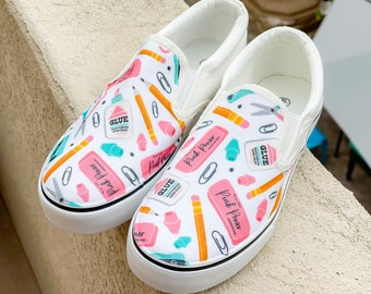 Back to School Custom Teacher Shoes - Etsy
