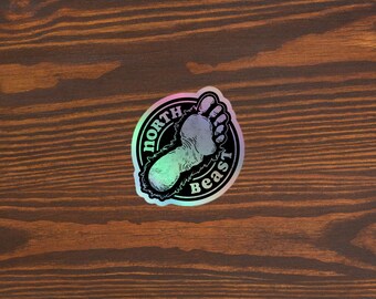 North Beast Large Foot - Holographic stickers