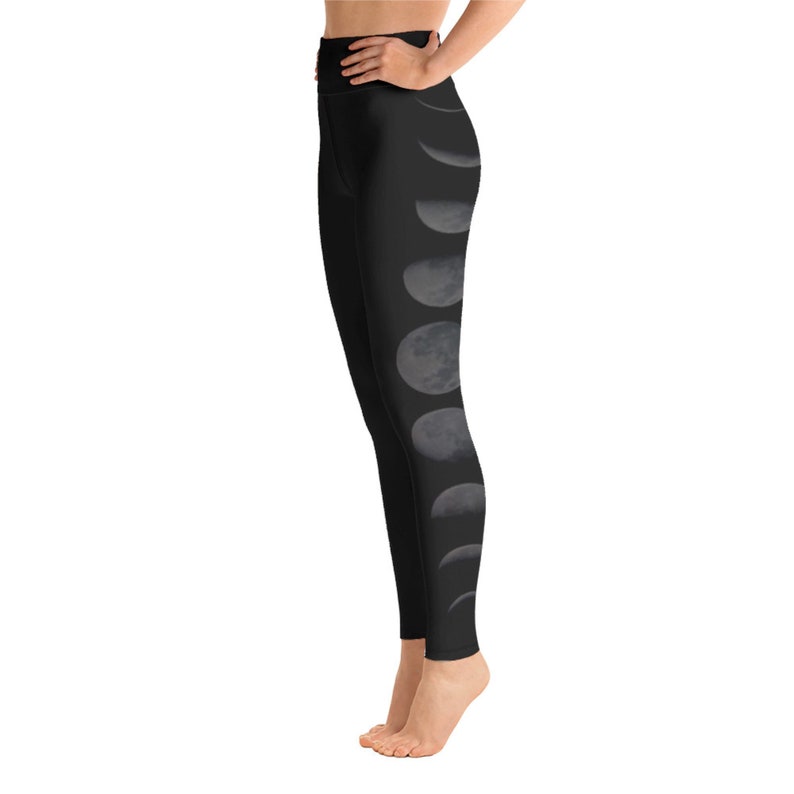 yoga leggings yoga tights yoga leggings women yoga pants moon leggings unique leggings High Waist Moon Phase Yoga Leggings