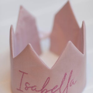 Handmade embroidered personalised fabric crown image 5