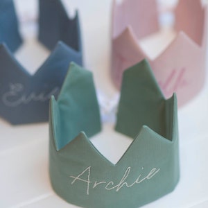 Handmade embroidered personalised fabric crown image 3