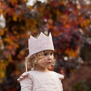 Handmade embroidered personalised fabric crown image 1