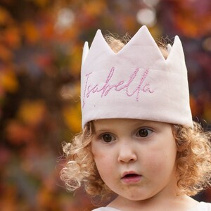 Handmade embroidered personalised fabric crown image 6