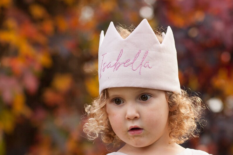 Handmade embroidered personalised fabric crown image 6