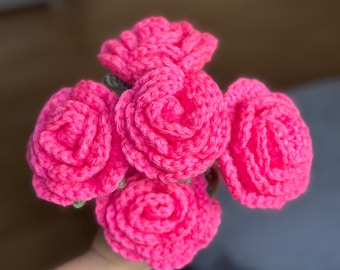 かぎ針編みのバラ | 花の茎 | あみぐるみ - Etsy 日本