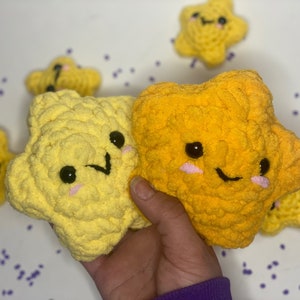 Crochet Chonky Stars | Plushie | Amigurumi Happy Stars