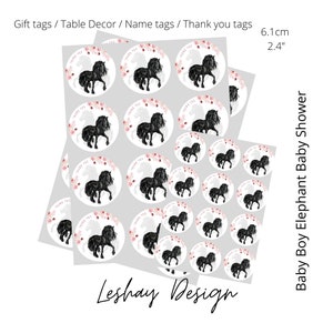 Black Horse Birthday Invitations for Girls INSTANT DOWNLOAD, Any language, Any age image 3