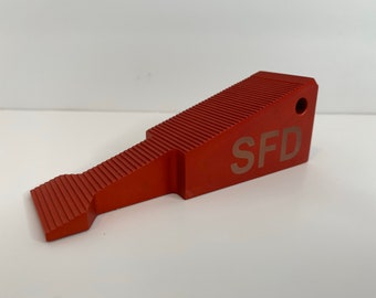 Original FatIvan Portable Fold Up or Homeowners Yellow Magnetic Paramedics Door Chock Wedge Stoppers for Firefighters