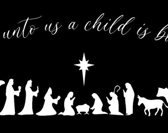 Nativity Digital Files (.svg, .ai, Vetric File, .dfx, .jpeg, and pdf)