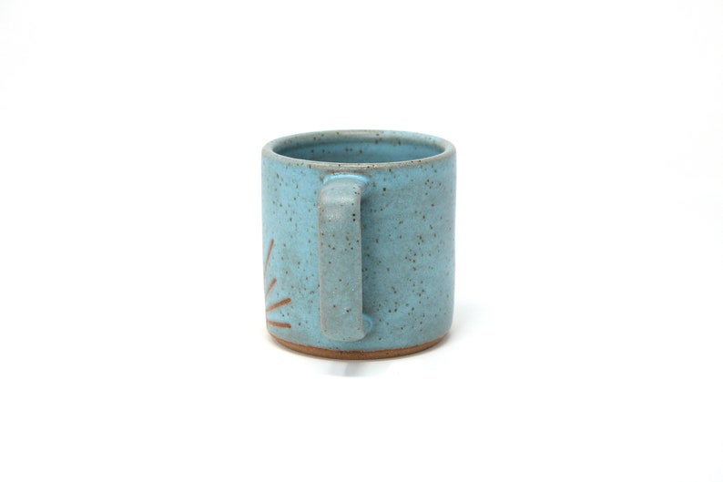 Sunrise Mug Sky Blue, Handmade, Wheel Thrown, Food Safe Glazes, Dishwasher and Microwave Safe, Ready to Ship, Recyclable Packing image 2