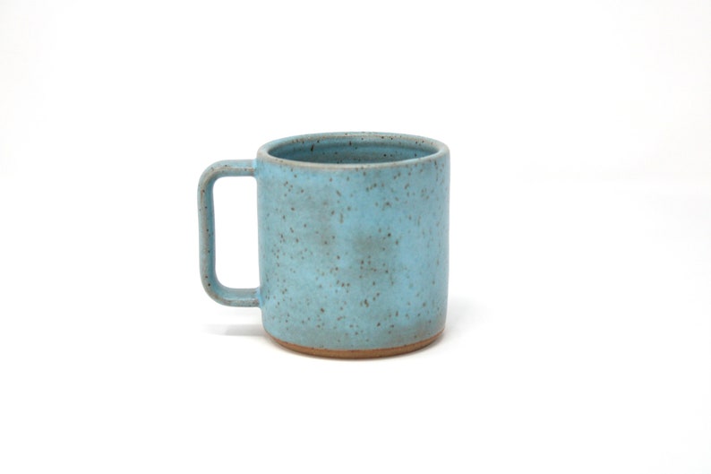 Sunrise Mug Sky Blue, Handmade, Wheel Thrown, Food Safe Glazes, Dishwasher and Microwave Safe, Ready to Ship, Recyclable Packing image 3