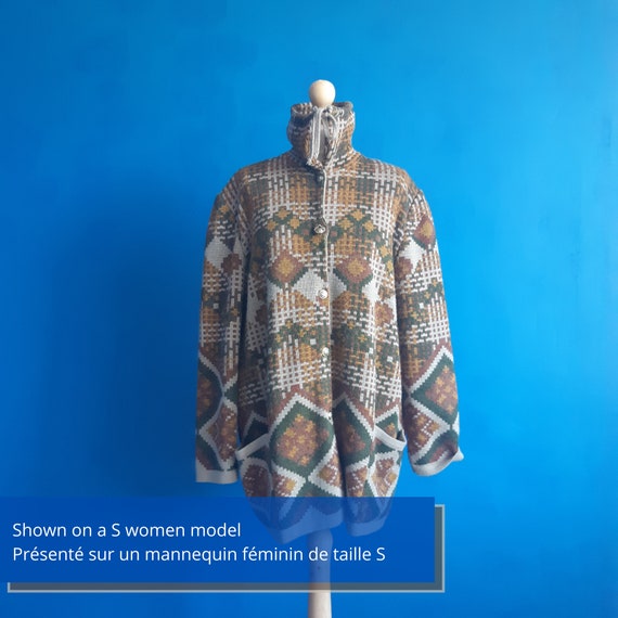 Beautiful french vintage unisex wool and acrylic w