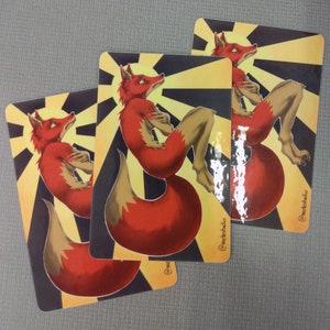 Fox Halo Sticker 2x3 Inch, Furry Anthro Inspired