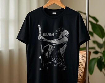 Vintage 90's Bush English Rock Band Black Large T Shirt Bush Band