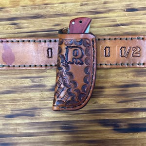 Leather Folding Pocket Knife Sheath 3 5/8"-3 3/4" Lockback Size (Sheath Only)