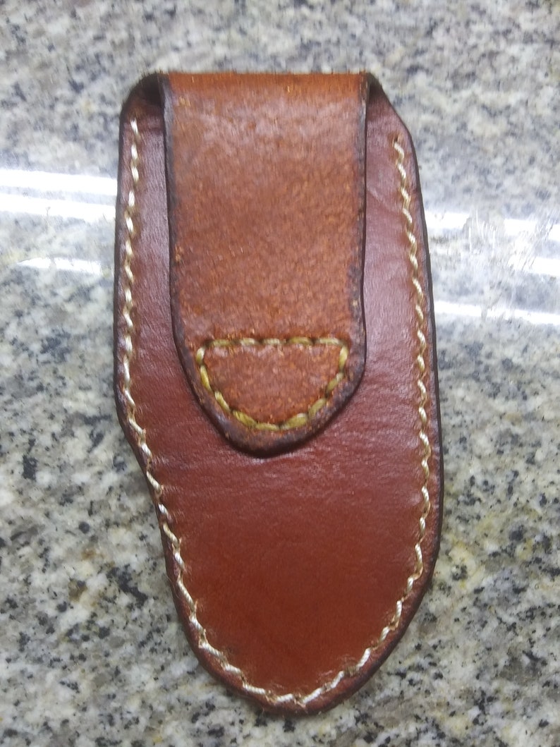 Custom Leather Belt Pocket Knife Case Sheath Handmade Buck Etsy