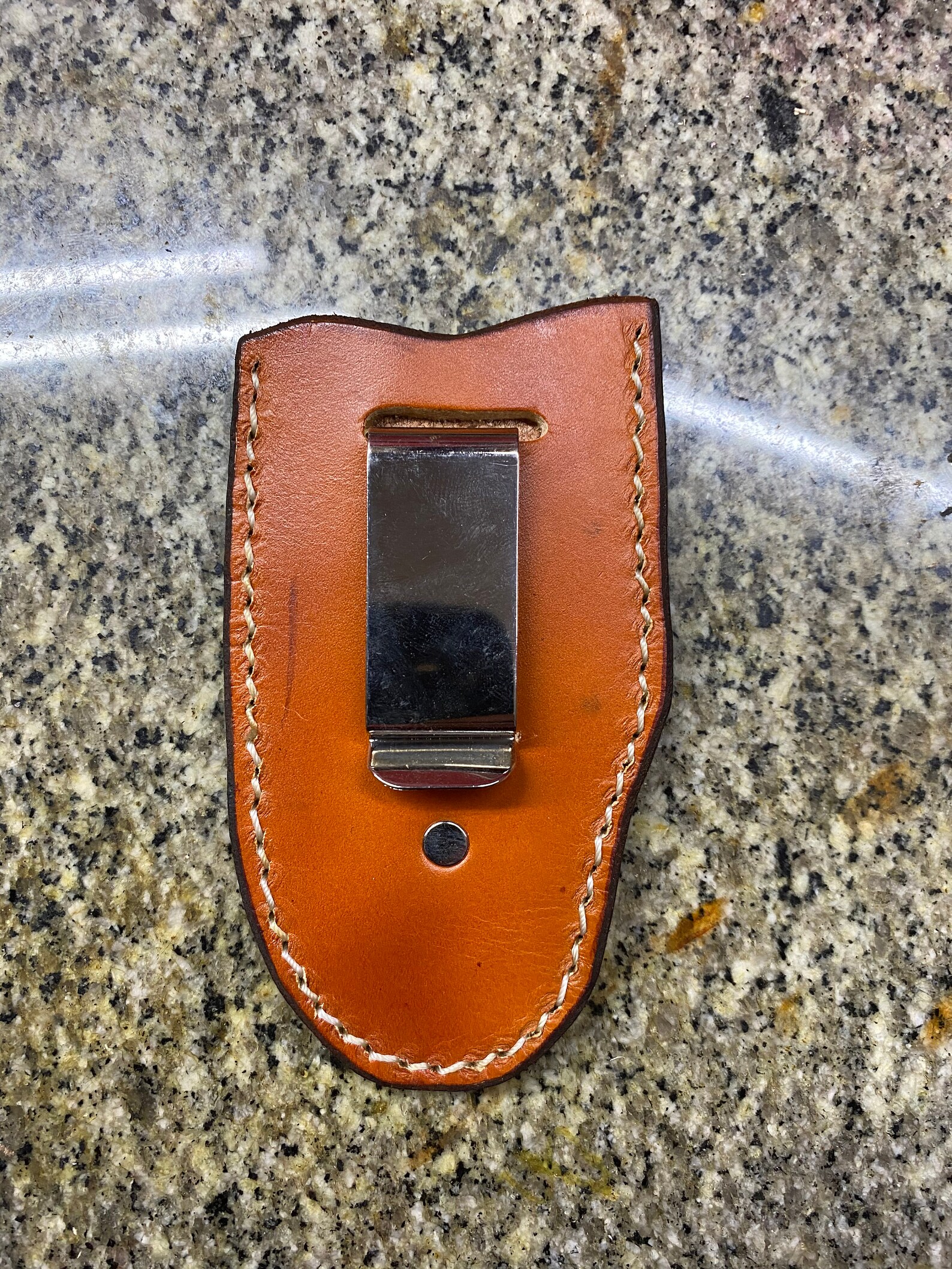 Custom Leather Pocket Knife Clip Case Sheath Handmade Buck Etsy