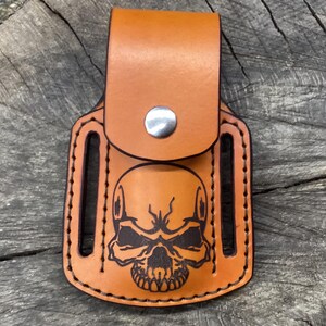 Buck 112, 110, Mp 600 Size Leather Pancake Folding Knife Sheath (Sheath Only)