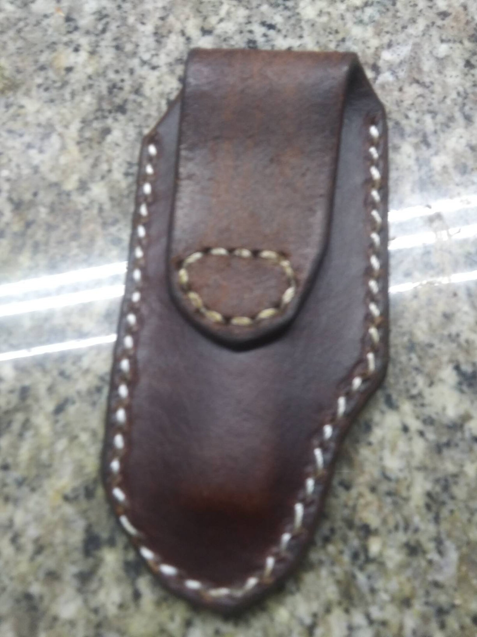 Custom Leather Belt Pocket Knife Case Sheath Handmade Trapper Etsy