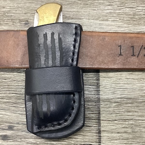 Clearance Leather Knife Sheath............4" Lockback Size (Sheath Only) Left