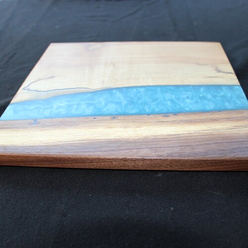 12x12 Maple and shops Walnut Epoxy River Board