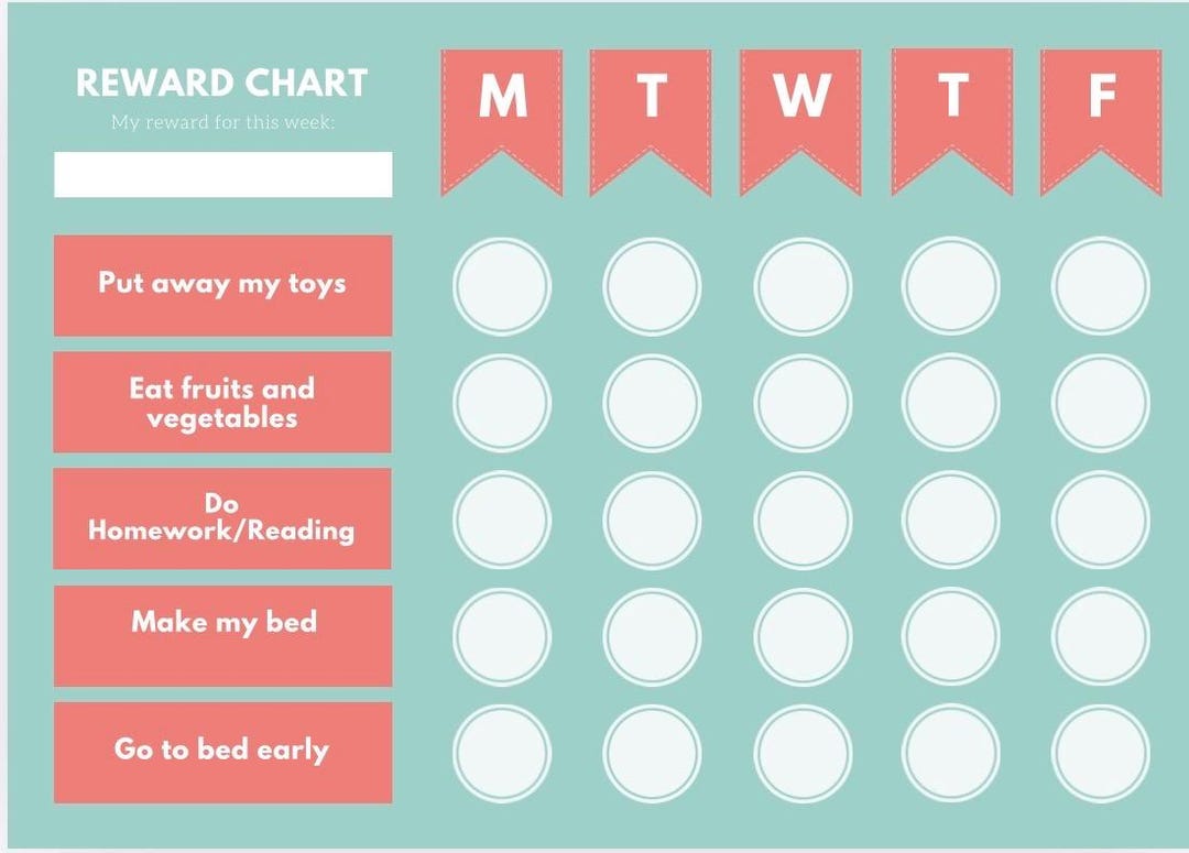 Rewards Chart Child’s Reward Chart - Etsy