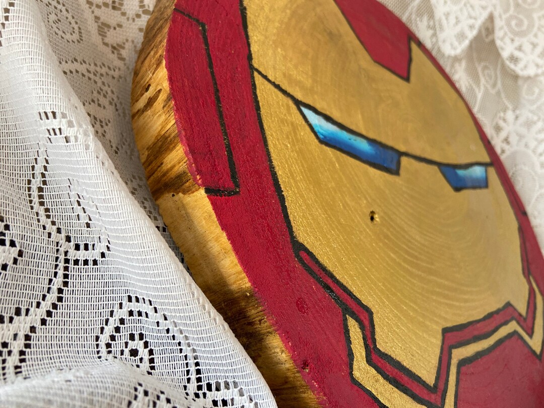 Iron Man Wood Painting Etsy