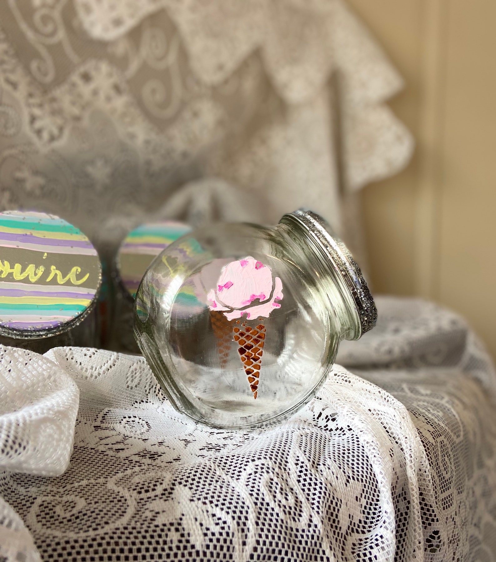 Candy and Ice Cream Topping Containers Etsy Canada