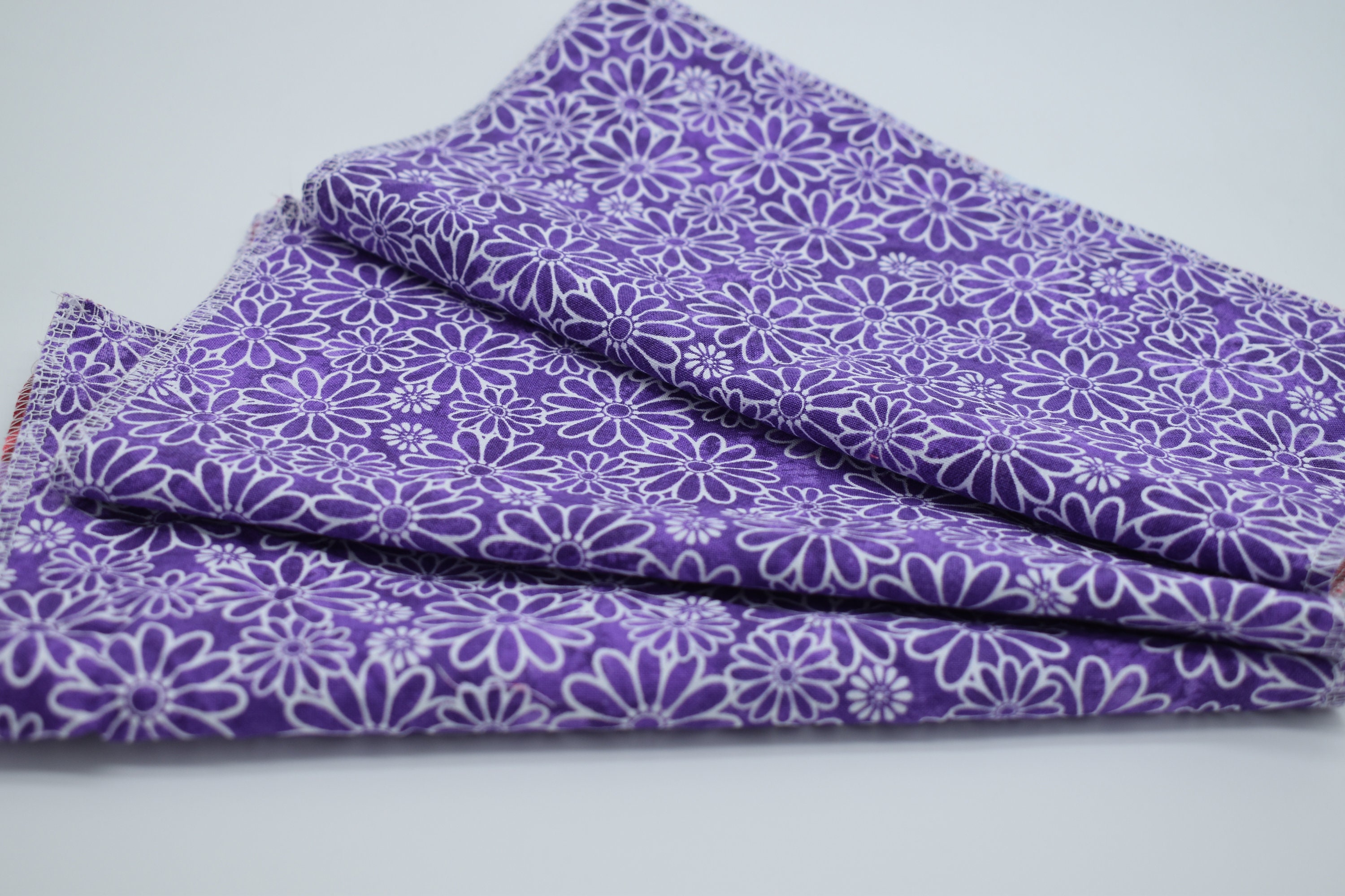 Set of Two Cotton Napkins Double Sided Etsy