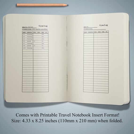 printable workout log template for gym goers workout notebook template