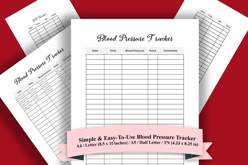 Printable Blood Strain Tracker Blood Stress Log Sheet PDF A4 + A5 + Letter + 50 % Letter + Drive Incorporate! graphic about Printable Blood Pressure Tracker identify Printable Blood Stress Tracker Blood Strain Log Sheet PDF A4 + A5 + Letter + Fifty percent Letter + Push Include!