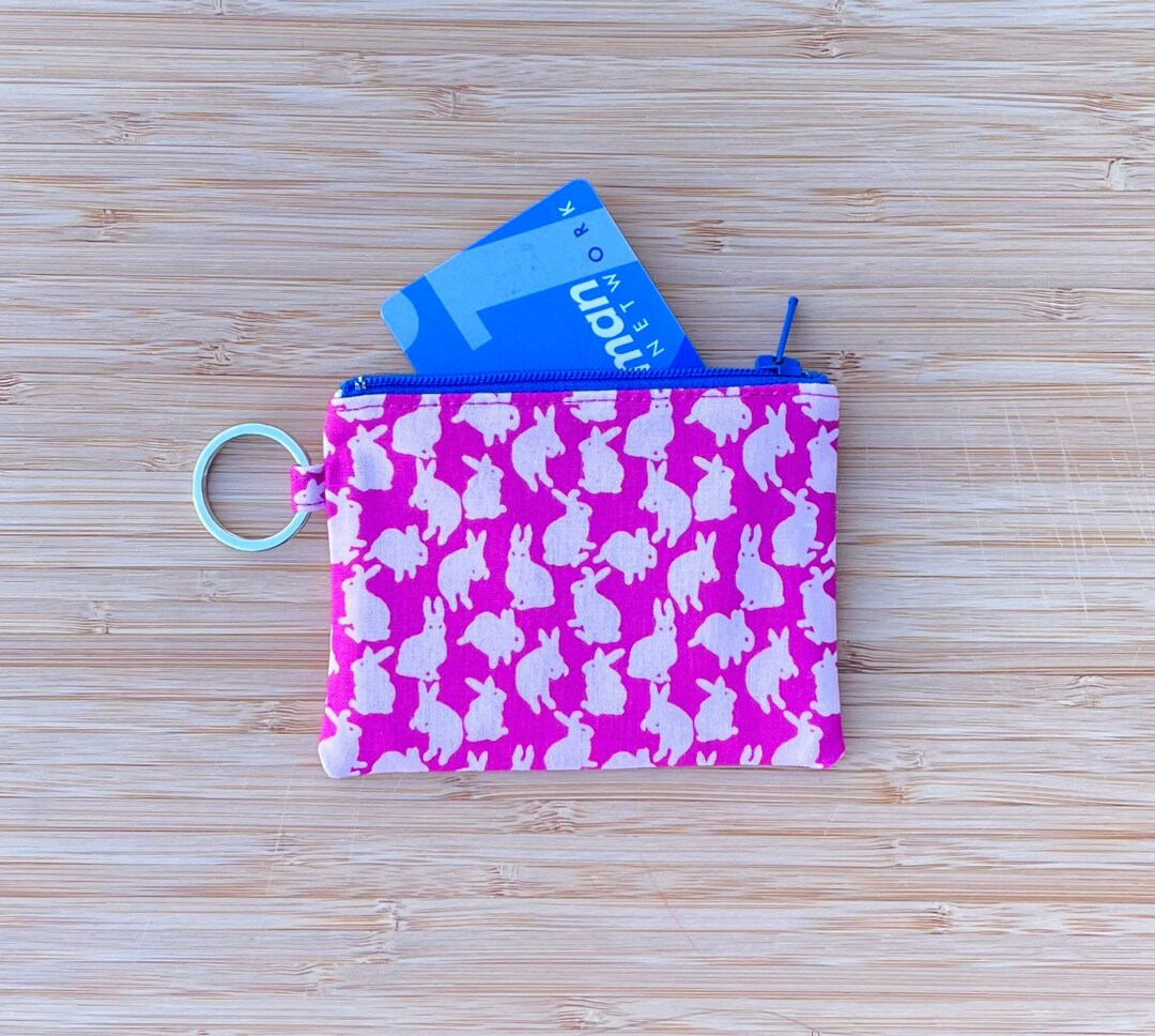 Mini Zipper Pouch Keychain Bunnies Etsy