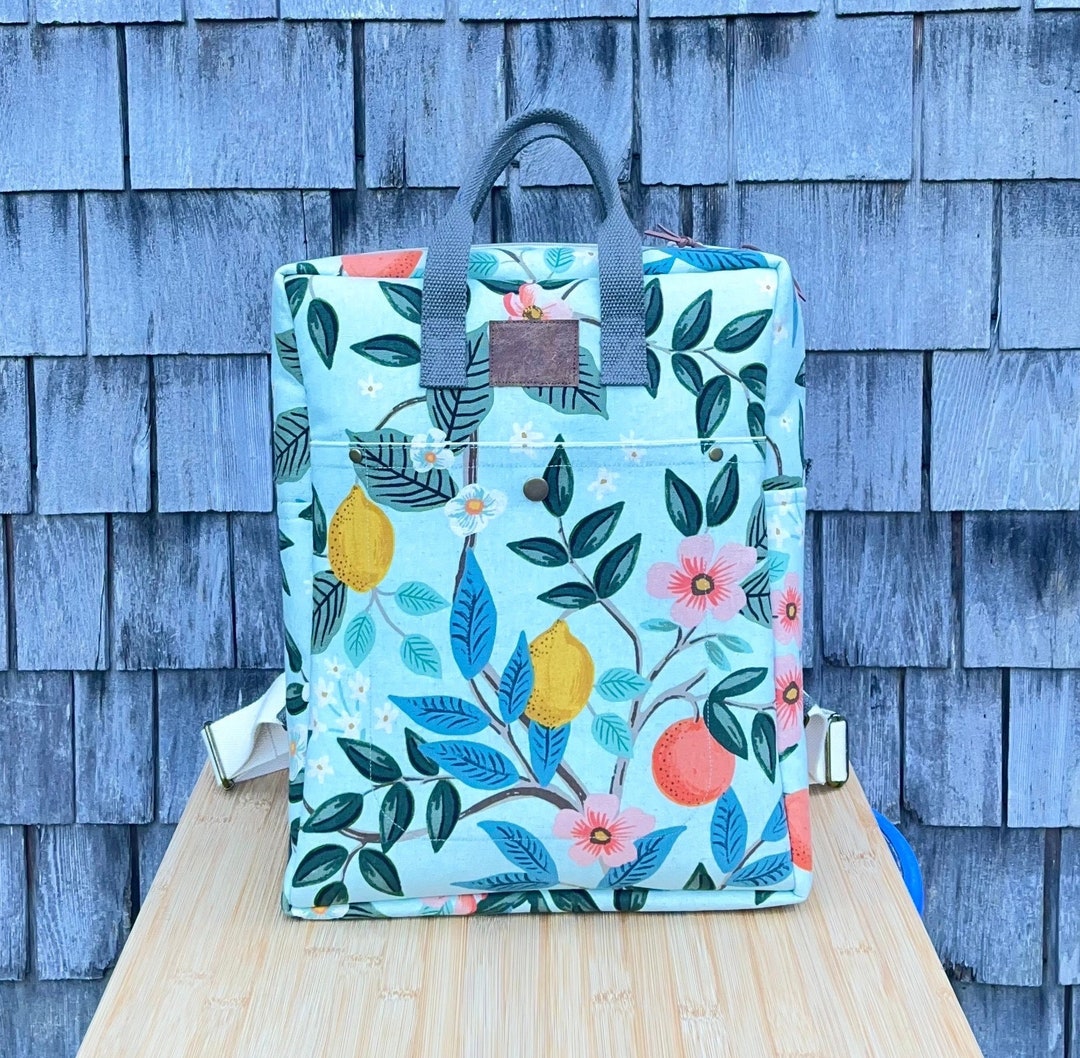 Making Backpack | Rifle Paper Co. Canvas | Bramble | Mint - Etsy