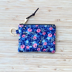 Mini sleutelhangerzakje met rits | Rifle Paper Co | Petite Rosa