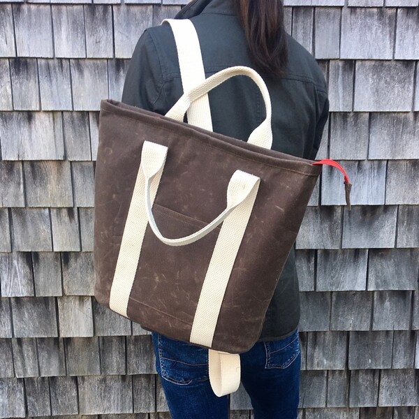 Waxed Canvas Backpack Etsy
