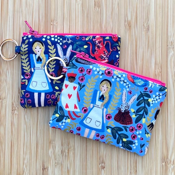 Mini Zipper Pouch Keychain | Rifle Paper Co | Alice in Wonderland