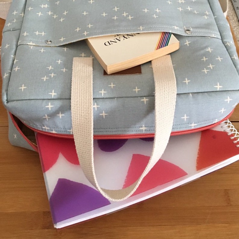 Canvas Structured Backpack Light Blue